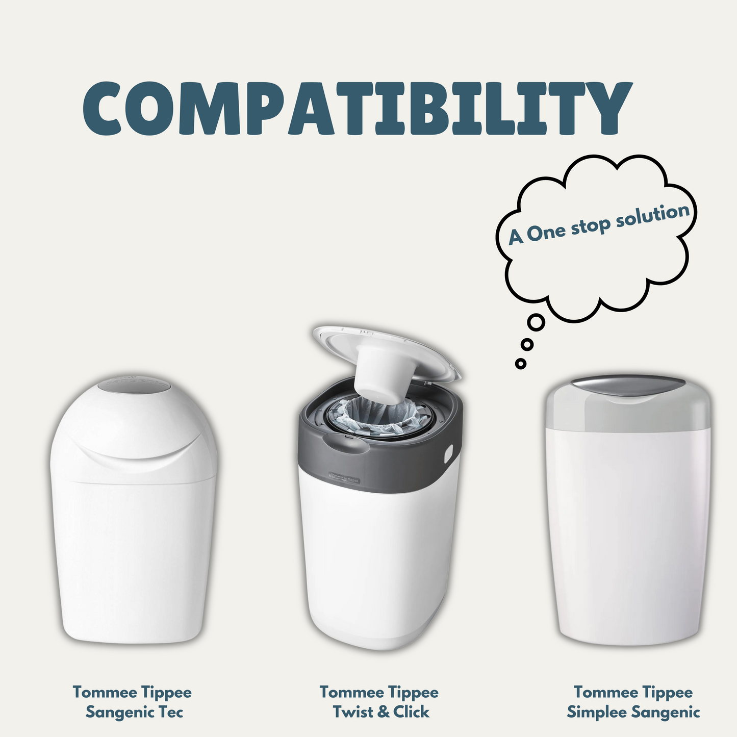 Planet Mate Eco-Friendly 6-Pack Fully Biodegradable Diaper Refill Bags – Fits Tommee Tippee Twist & Click – Odour-Locking, Durable, Germ Protection, 10m Length Each (Cassette Not Included)