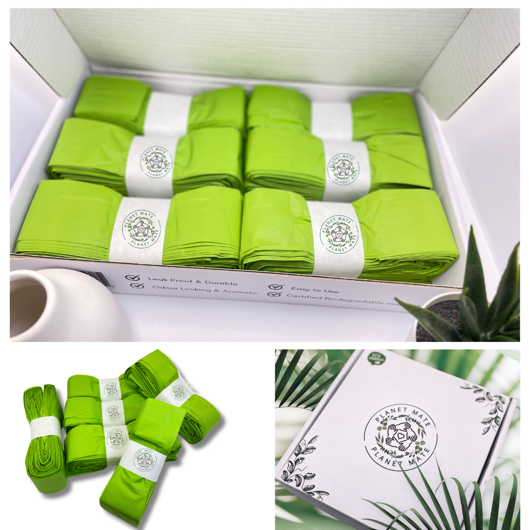 Planet Mate Eco-Friendly 6-Pack Fully Biodegradable Diaper Refill Bags – Fits Tommee Tippee Twist & Click – Odour-Locking, Durable, Germ Protection, 10m Length Each (Cassette Not Included)
